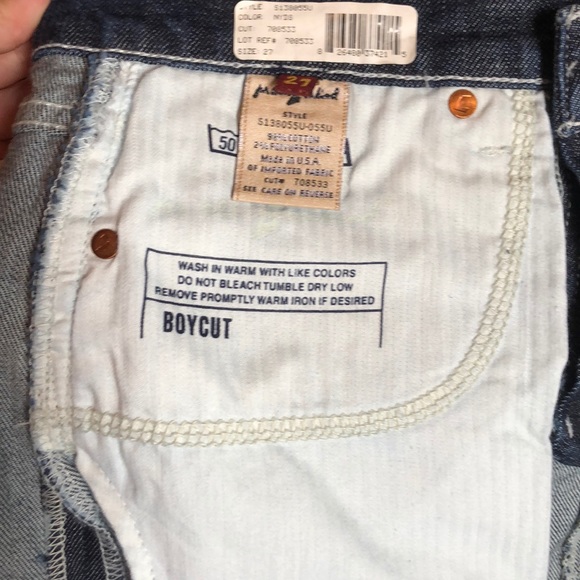 7 for all Mankind DENIM SKIRT WITH STUDDED DETAIL - Picture 6 of 6